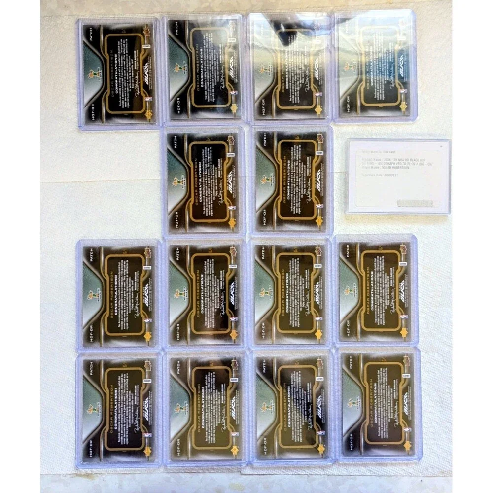 Oscar Robertson 2008-09 UD Black HOF Letters #'d/5 COMPLETE 14 CARD SET Unsigned